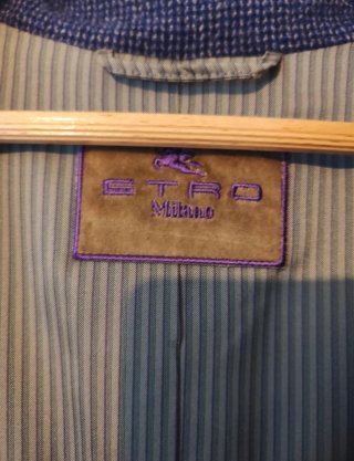 Americana Etro gris y morada talla 44 italiana