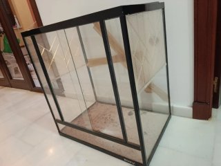 Urna para reptiles cristal y malla