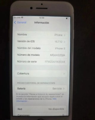 iPhone 8 64GB Plata + Cargador