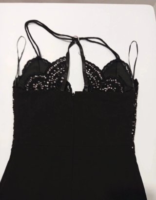 Vestido fiesta lentejuelas negro Talla S