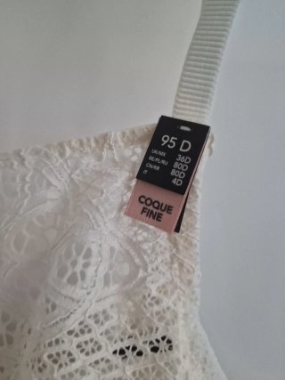 Sujetador Balconet Blanco 95D Encaje