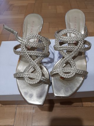 Sandalias doradas mujer talla 35