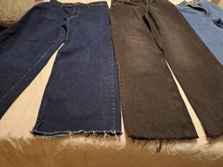 Pantalones vaqueros anchos talla 42