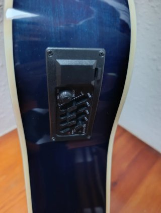 Guitarra Acústica Azul Casi Nueva