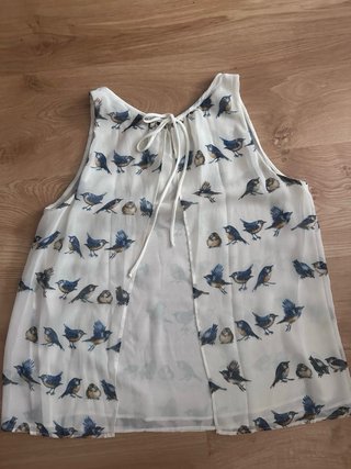 Camisa Zara con estampado de pájaros