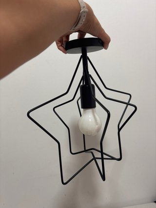Lámpara de techo estrella negra