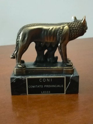 Lupa Capitolina Bronzo Base Marmo