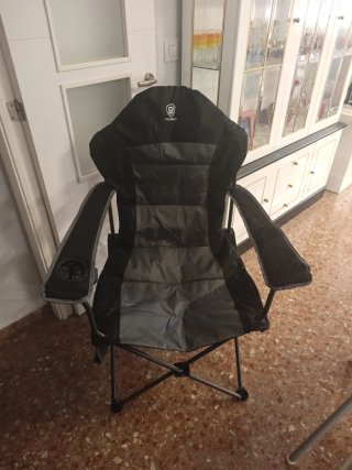 Silla Camping/Playa EVER ADVANCED Negra/Gris