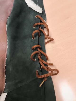 Abrigo Elisabeta Marrón y Verde
