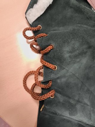 Abrigo Elisabeta Marrón y Verde