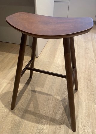 Taburete Madera Nogal 65cm