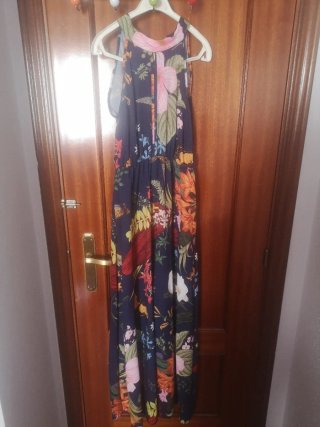 Vestido largo estampado floral