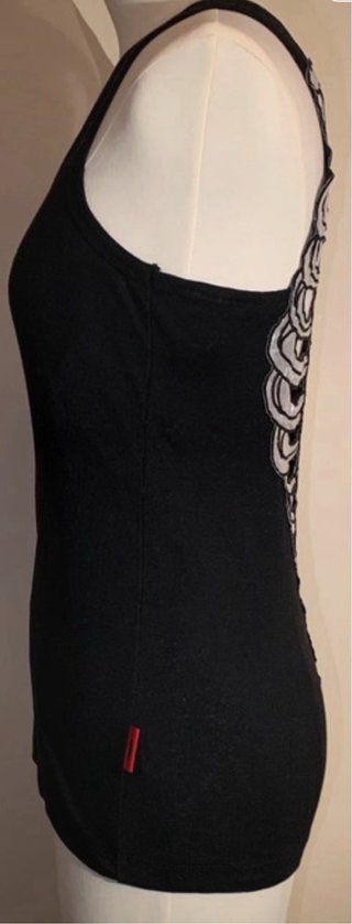 Queen of Darkness Top Scheletro Nero