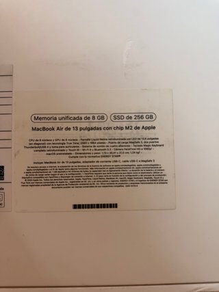MacBook Air 13 M2 8GB RAM 256GB SSD