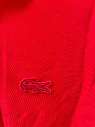 Polo Lacoste Rojo slim fit woman talla 34