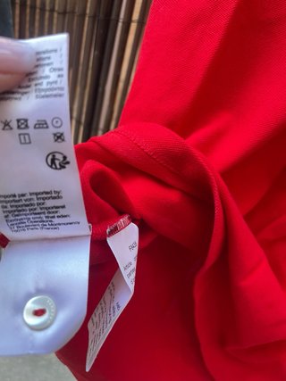 Polo Lacoste Rojo slim fit woman talla 34