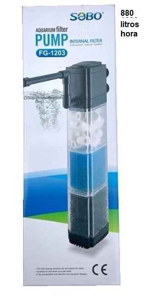 filtro acuario mediano pecera 880 litros/h interno
