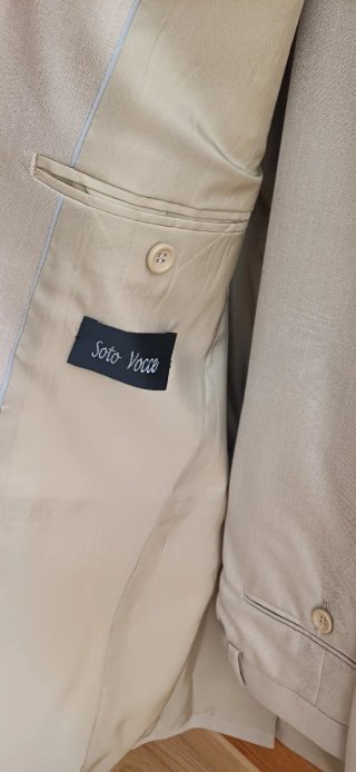 Traje de chaqueta hombre beige
