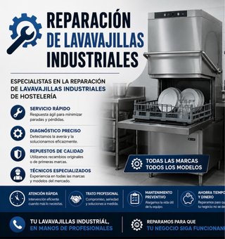 Reparación lavavajillas industriales