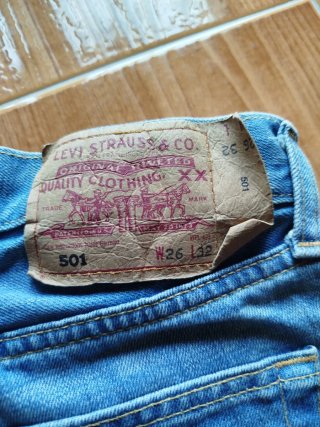 Shorts Vaqueros Levi's 501 Azules W26 L32