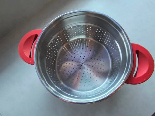Scolapasta Acciaio Inox 18/10 manici Rossi