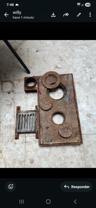 Tapadera cocina carbón rústica
