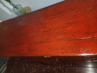 Mueble chino antiguo rojo