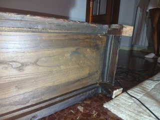 Mueble chino antiguo rojo