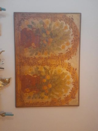 Cuadro antiguo decorativo floral