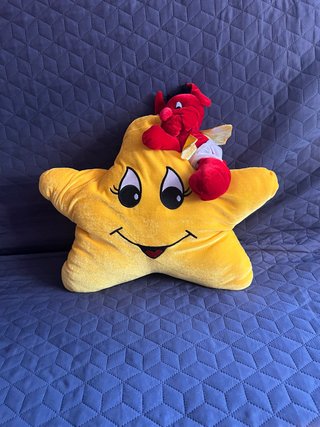 Peluche grande estrella y demonio bebe