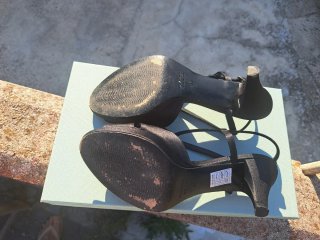 Sandali con Tacco Calpierre neri taglia 37