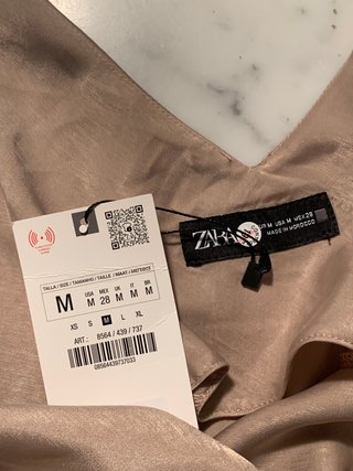 Vestito lingerie drappeggiato Zara Beige