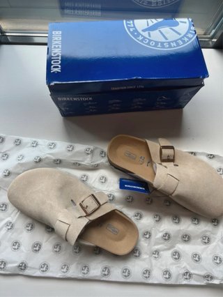 Zuecos Birkenstock Beige Talla 42