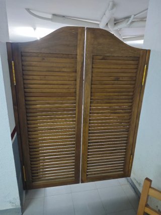 Puertas vaivén estilo cowboy madera