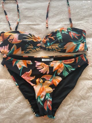 Bañador Cortefiel Negro Multicolor