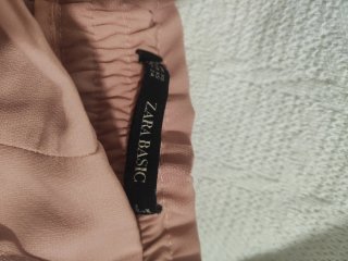 Pantalón fluido Zara rosa pastel
