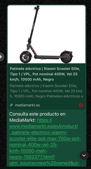 Patinete Xiaomi Scooter Elite Nuevo