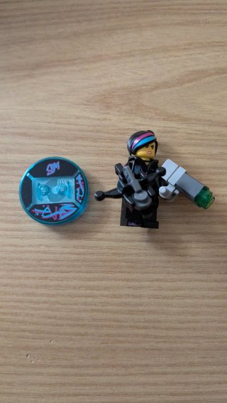 Lego Minifigure Batman, Gandalf, e WildStyle