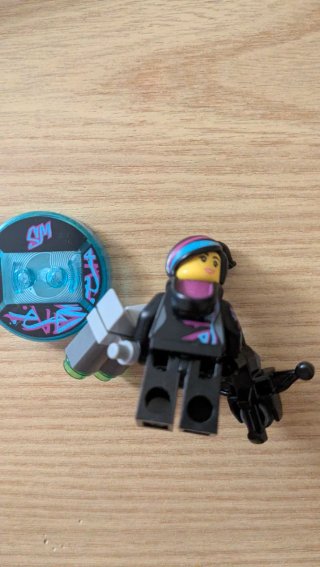 Lego Minifigure Batman, Gandalf, e WildStyle