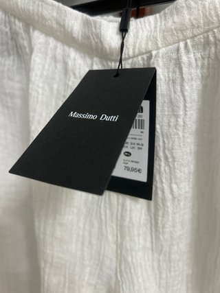 Pantalón fluido Massimo Dutti blanco talla M/L