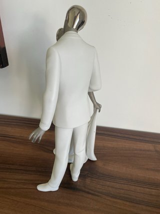 Figura Pareja Aniversario Lustre Plata