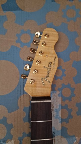 HOY Mástil Telecaster de Luthier +afinadores Gotoh
