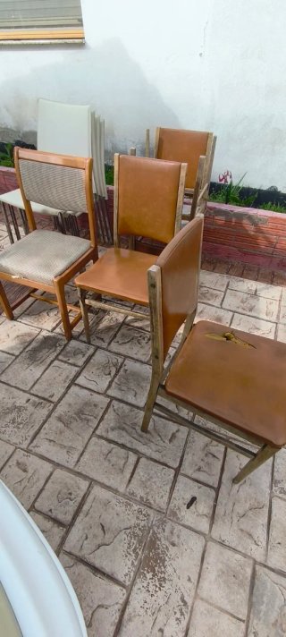 Regalo Sillas de comedor de madera Y 4 metalicas