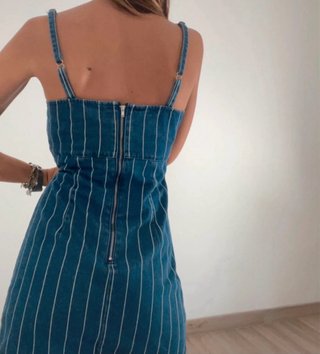 Vestitino in jeans a righe