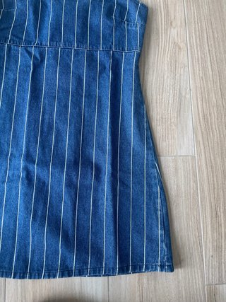 Vestitino in jeans a righe