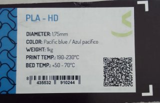 Filamento PLA-HD Winkle 1Kg 1,75mm Azul Pacífico