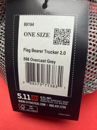 Cappellino 5.11 Tactical Grigio