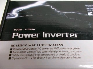 Inverter 2000W 12V 220V Trasformatore Auto Campegg