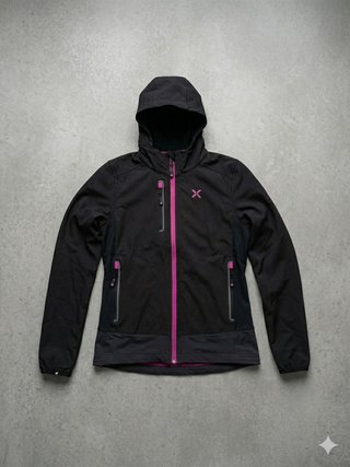 Giacca Montura Softshell Donna Tg S Nera-Fucsia