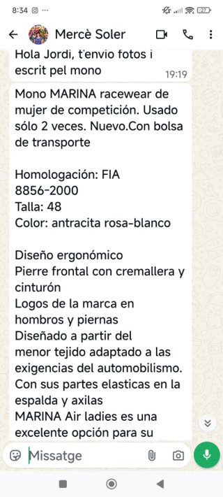 Mono chica competición